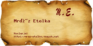 Mráz Etelka névjegykártya