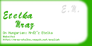 etelka mraz business card